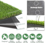 Petgrow Luxurious Artificial Grass Realistic Turf 8 X 61 Feet,1.57 Inch Pile Height Ultrathick Indoor/Outdoor Dog Fake Faux Grass,Synthetic Grass Rug Garden Landscape Patio,Drainage Holes