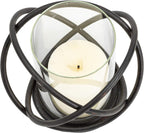 Decorative Candle Holder with Removable Glass Hurricane for Wedding Decorations, Parties, or Everyday Home Decor