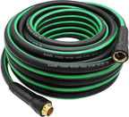Hybrid Garden Hose 5/8 IN. x 75 FT, Heavy Duty, Lightweight, Flexible with Rotatable Grip Handle and Solid Brass Fittings