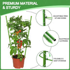KLS 3 Pack Tomato Cage for Pots Plant Support, Upgrade 24 Inches Tomato Cages for Garden, Pepper Cage Trellis Kit with Plant Tie and Clips (24")