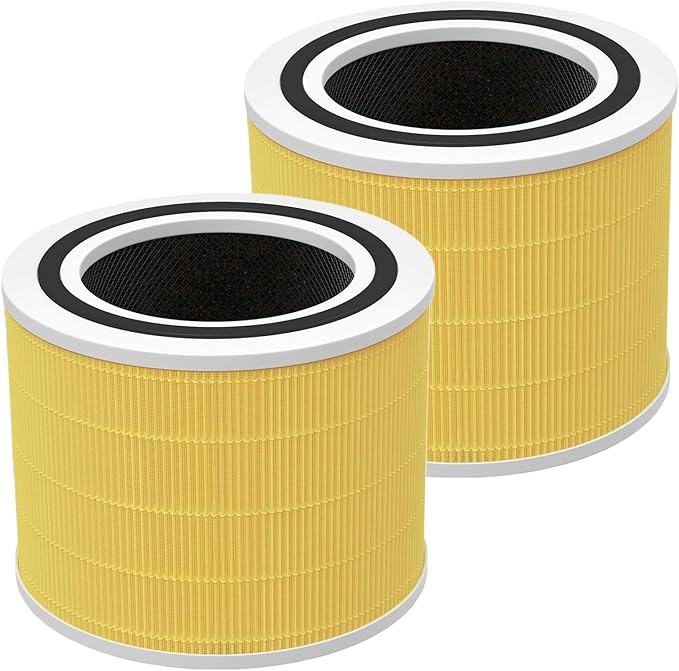 Core 200S-P Replacement Filter for LEVOIT Core 200S Core 200S-P Smart WiFi Air Purifier, Fit for Levoit Core 200s Filter, 2 Pack 3-Stage H13 True HEPA Filter Set, Core 200S-RF, Pet Care Filter，Yellow