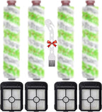 for Bissell CrossWave Pet Pro 2306A CrossWave 1785 Series Replacement Parts 4 Pack 2460 Multi-Surface Pet Pro Cleaner Brush Rolls Tangle-Free+4 Pack 1866 Vacuum Filters Part 1613568 1608684