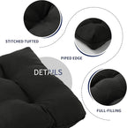 IPYNBAP Outdoor Bench Cushion, 48x18x5 Inch, Waterproof Bench Cushion for Outdoor/Indoor Furniture, Tufted Patio Bench Seat Cushion, Fade Resistant Outdoor Cushions for Porch Swing Couch, Black