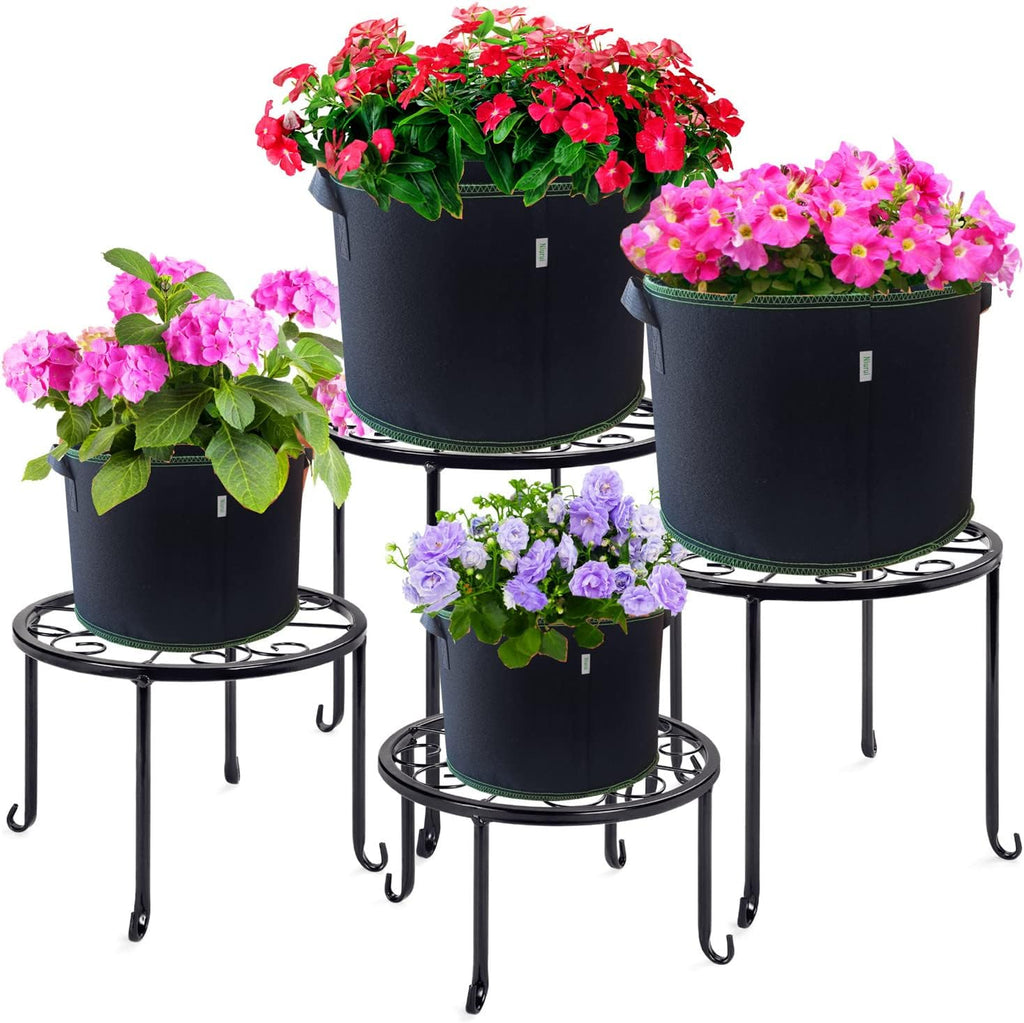 5-Pack 5 Gallon Grow Bags 300G Thickened Nonwoven Fabric Pots Plant Grow Bags with Handles,for Low Stress Plant Training Fruits, Vegetables, and Flowers