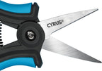 CYRUS 6” Gardening Scissors Hand Pruner Pruning Shear with Straight Stainless Steel Blades Trimming Hand Pruner