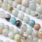 Fancy Stone Beads for Jewelry Making DIY Craft Gemstone Beads Kit (8mm, 45pcs) Smooth Healing Crystal Beads for Bracelets, Necklaces, Home Decor