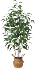Artificial Eucalyptus Tree,4Ft Tree Fake Plant in Pot for Home and Office Decor,Potted Faux Plants Tall Artificial Trees for Indoor, Outdoor
