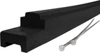 Playsafer Rubber Playground Border Edging Kit, 6' Flexible Heavy Duty Rubber Interlocking Playground Timber, No Dig Easy to Install (Black, 6 Pack)