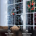 240LED 88Ft Connectable String Lights Indoor Outdoor Clear Wire | Cool White Christmas Lights | Twinkle Fairy Light Plug in with Timer for Bedroom Classroom Wedding Tree Patio Decor