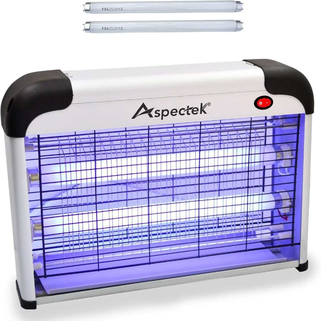 ASPECTEK Insect Killer, Bug Zapper, Powerful 20W Electronic Indoor Fly Zapper, Mosquito Killer-Indoor Use Including Free 2 Pack Replacement Bulbs