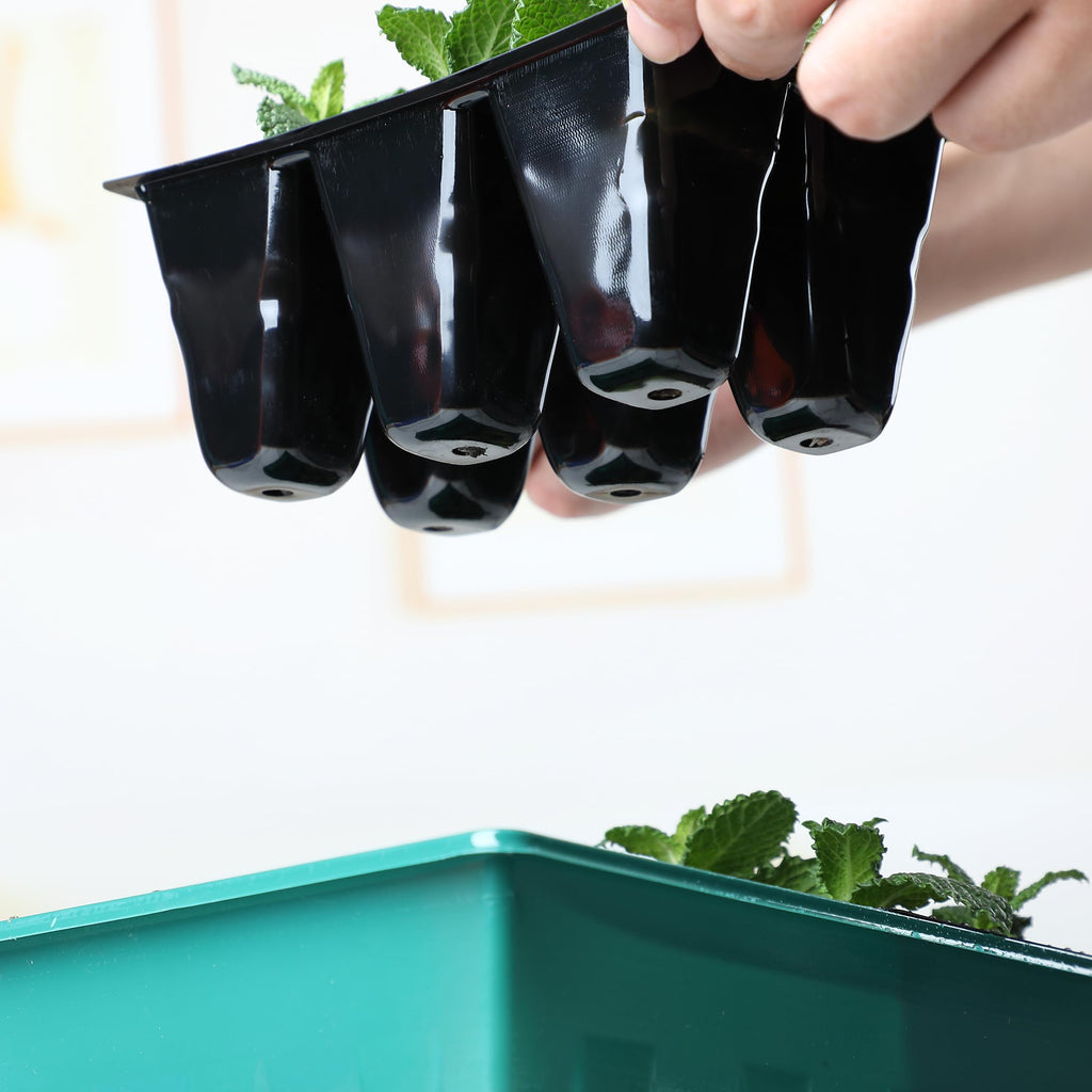 Mr. Pen- Seed Starter Tray Kits, 6.6"x4.6", 10 Set, Total 120 Cells