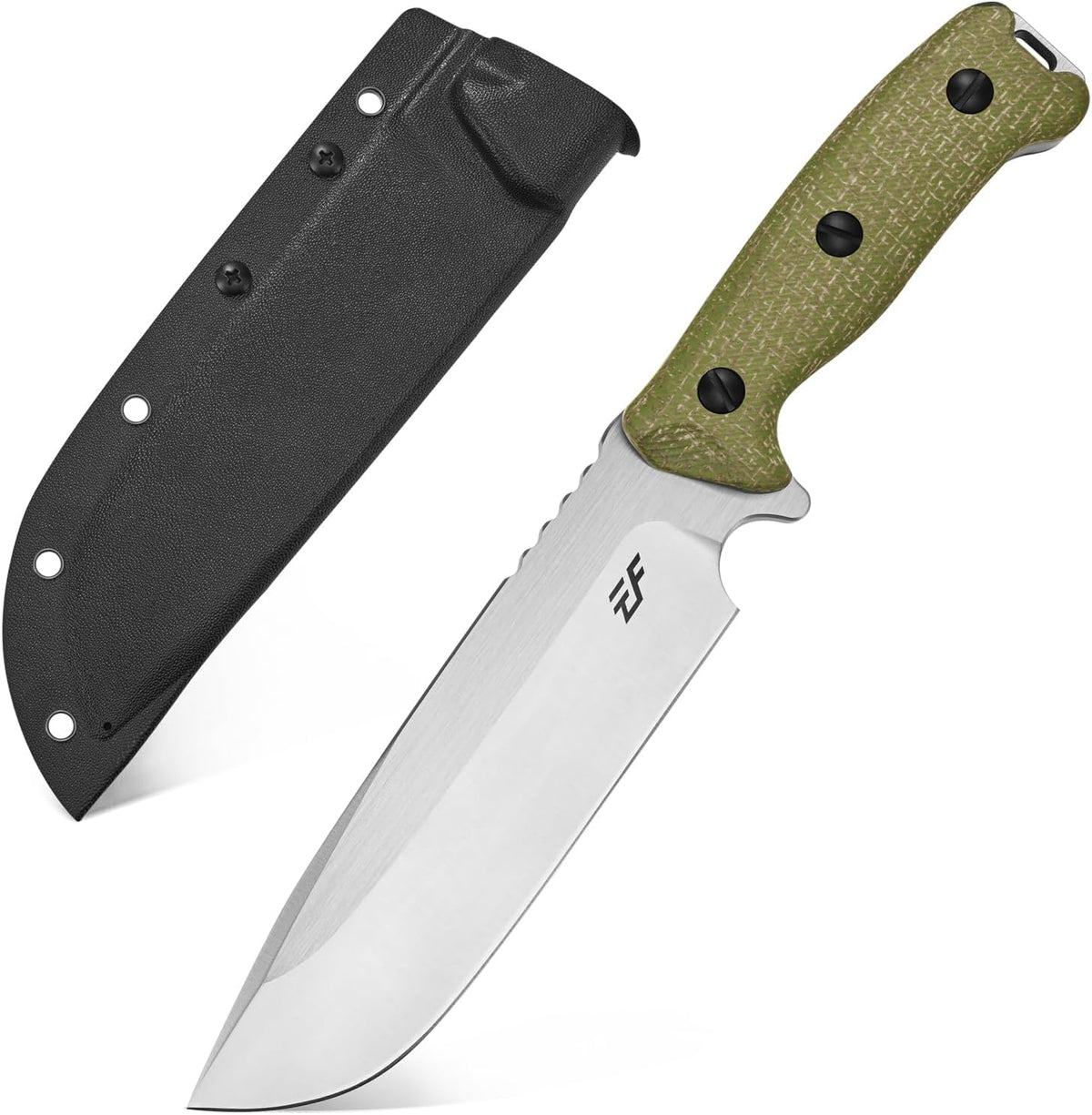 Eafengrow EF143 Fixed Blade Knife AUS-10 Steel Blade Micarta Handle Full Tang EDC Tool Straight Knife for Working Camping Hunting