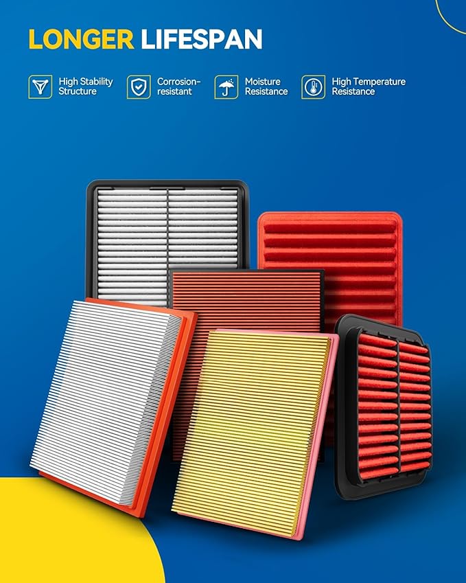PHILTOP Engine Air Filter, Compatible with CA12260 Chevrolet Equinox 2018-2026, GMC Terrain 2018-2026, Improve Engine Performance Car Accessories