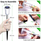 DenicMic Solar Lights Outdoor Waterproof 10 Pack Pathway Lights Cool White