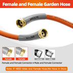 SPECILITE Garden Water Hose 5 ft x 5/8 in with Female to Female Connector, Small Leader Hose for Hose Reel, Heavy Duty, Flexible & Lightweight, Water Pipe, Outdoor Water Hose Extension Adapter