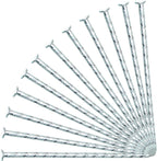 6-Inch Landscape Stakes Spiral Galvanized Landscape Spikes for Weed Barrier, Carpentry, Tent (50)