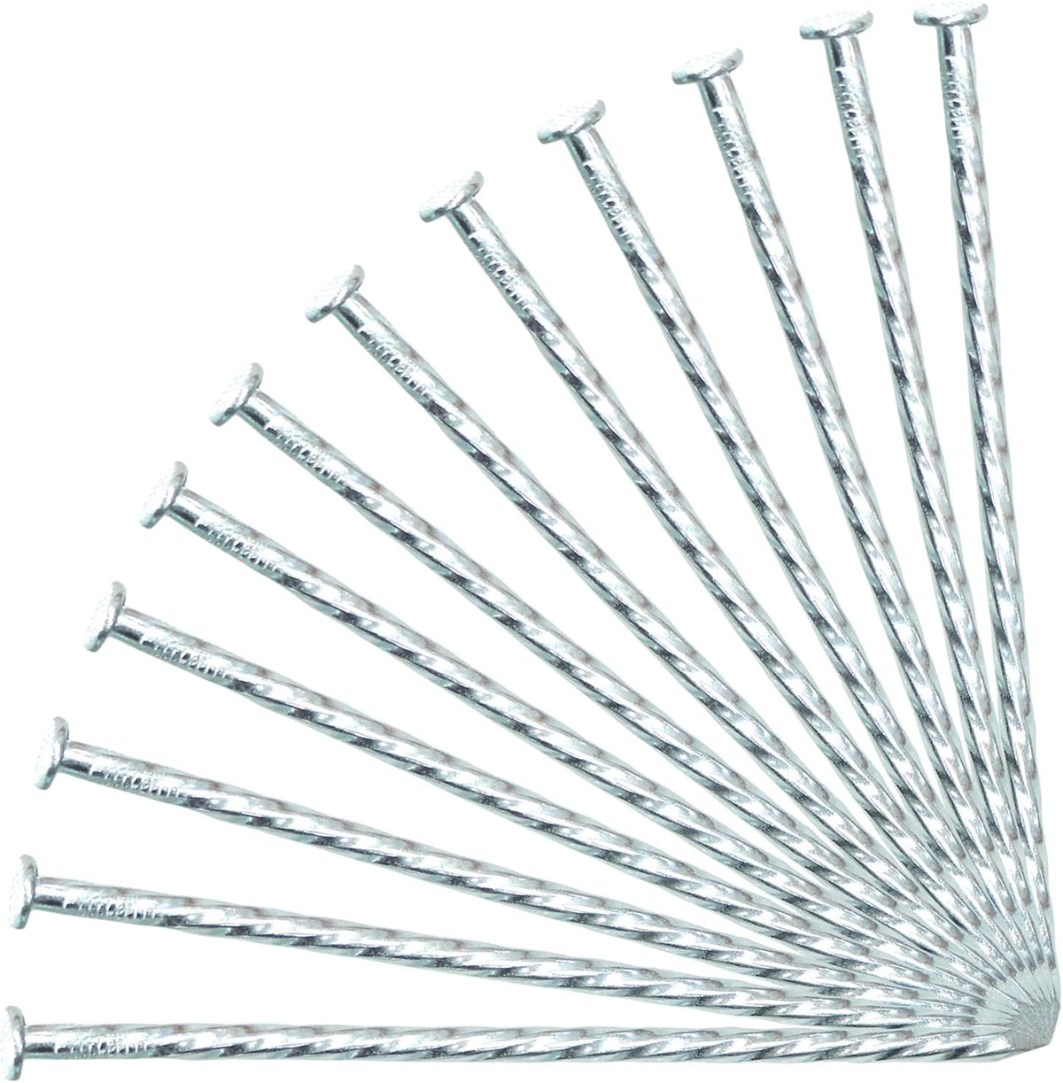 6-Inch Landscape Stakes Spiral Galvanized Landscape Spikes for Weed Barrier, Carpentry, Tent (100)