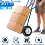 4.80/4.00-8" Wheelbarrow Tubed Tires and Wheels, 16" Universal Fit Pneumatic Tires with 3/4" or 5/8" Bearing, 3"-7" Hub, Adapter Kit Hand Truck Wheels Replacement for Garden Trailer, Wagons, 2 PCS