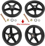 Parts Camp 12" Lawn Mower Wheels Kits 12 x 1.75'' Spoked Plastic Wheel and Tire For Push Mower Wheel/Pressure Washer/Garden Cart/Air Compressor/Wheelbarrow/Handtruck/Generator/Dolly Tires (Set of 2)
