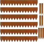 40" L X 6" H Corten Steel Landscape Edging,6 Pack Landscape Edging with 7 Clips and Gloves,Garden Edging Border for Lawn, Flower Bed, Yard (Rust-Colored)