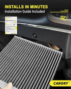 Cabin Air Filter w/Activated Carbon for Ford Mustang 2015 2016 2017 2018 2019 2020 2021 2022 2023 2024, FR3Z-19N619-A, CF12152, FP-78