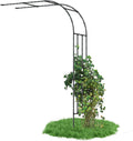 Half Garden Arch Trellis, Trellis Arch for Climbing Plants Outdoor, 7.9FT MetalGarden Arbor, Garden Trellises for Patio Lawn Backyard, Large Garden Archway Decoration Black 47.2" x 94.5in