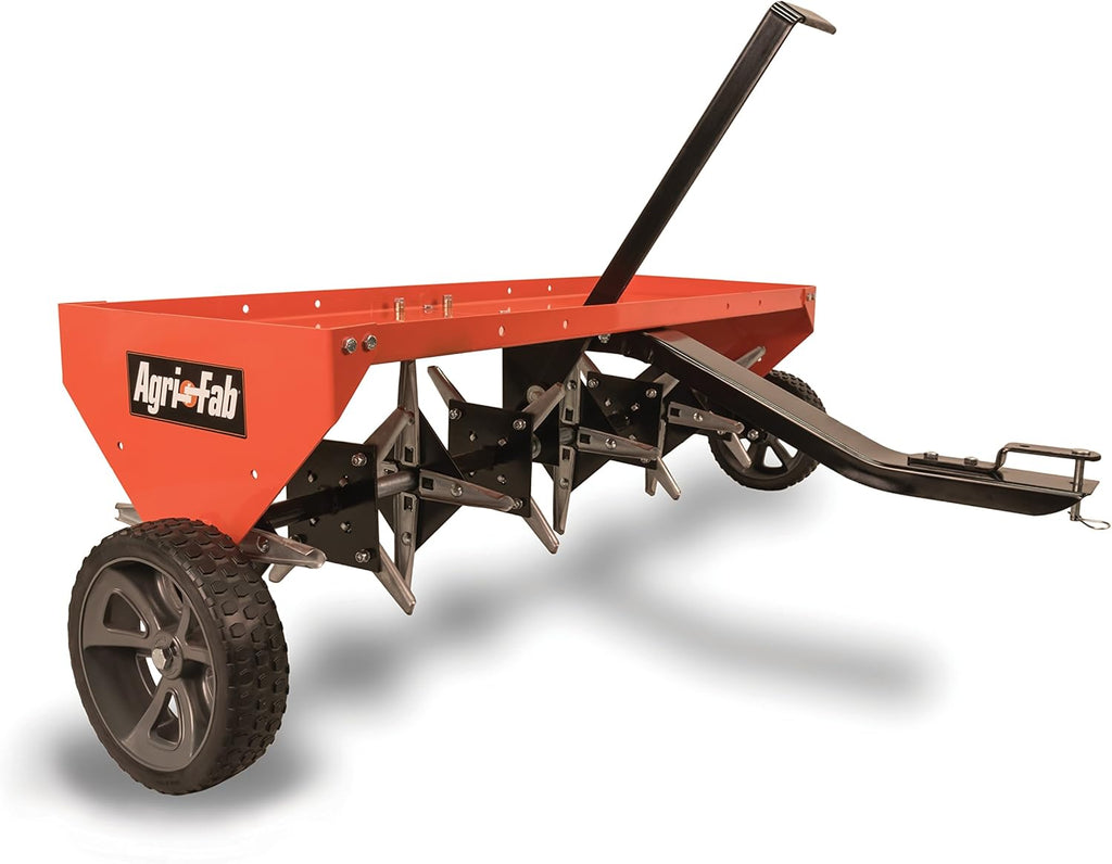 Agri-Fab 45-0299 48" Tow Behind Lawn Plug Aerator with Universal Hitch; Designed to Pull Behind Lawn & Garden Tractors