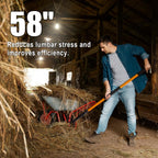VNIMTI Pitch Fork for Gardening, 5 Tine Pitchfork Heavy Duty with Fiberglass Handle, 58 Inches