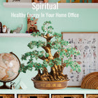Natural Aventurine (1,300 Gemstone Count) Chakra Crystal Tree with Healing Properties - Home & Office Bonsai Feng Shui Money Tree Decoration for Luck, Success and Intelligence - 18"