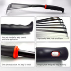 2 Pcs Gardening Hand Rake, 14.5" Alloy Steel Short Handle Shrub Rake for Soil Loosening, Planting and Spreading Mulch, Raking Flower Beds