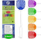 Supreme Bug & Fly Swatter 6-Pack – Braided Metal Handle 6 Pack Fly Swatters, Multi Pack Colors, – for Indoor/Outdoor – Flyswatter (21 inch- Set of 6)