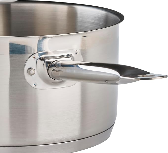 Winco Heavy-Duty Stainless Steel Sauce Pan with Cover, 6 Quart