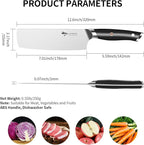 MAD SHARK Nakiri Knife 7 inch Chef Knives, Vegetable Kitchen Knife with High Carbon Stainless Steel Blade, Multipurpose Asian Knife for Chopping, Cutting and Slicing with Ergonomic Handle