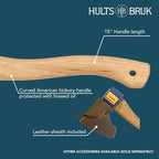 Hults Bruk 840021 Agdor Hand Hatchet 15-1.25 lb Head, 15" Handle