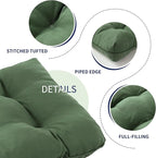IPYNBAP Outdoor Bench Cushion, 59x18x5 Inch, Waterproof Bench Cushion for Outdoor/Indoor Furniture, Tufted Patio Bench Seat Cushion, Fade Resistant Outdoor Cushions for Porch Swing Couch, Dark Green