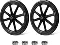 Parts Camp 20" Flat Free Tire Cart Wheels Replacement Rubbermaid Wheelbarrow Wheels Garden Cart Replacement Wheel With 5/8" 3/4" Bearing For Utility Carts/Lawn Cart/Wheelbarrow 2PACK
