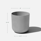 Veradek Round Lima Plastic Planter Pots for Indoor/Outdoor Garden Use, Gray, Suitable for Small to Large Succulent Plants, Flowers, Modern Interior Plants