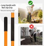 VNIMTI Heavy Duty Gardening Shovel, 56 Inch Round Blade with Fiberglass Handle (Orange)