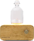 AromaMobi Portable Waterless Aroma Diffuser for Home & Travel Use | Rechargeable Essential Oil Nebulizer with 4 Timer Modes & Instant Fragrance | Wood & Glass Diffuser | Gift Ready [Aria]