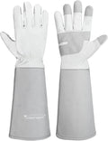 HANDLANDY Long Garden Gloves Thorn Proof for Women & Men, Rose Pruning Gauntlet Gloves, Best Protection Tool for Gardener