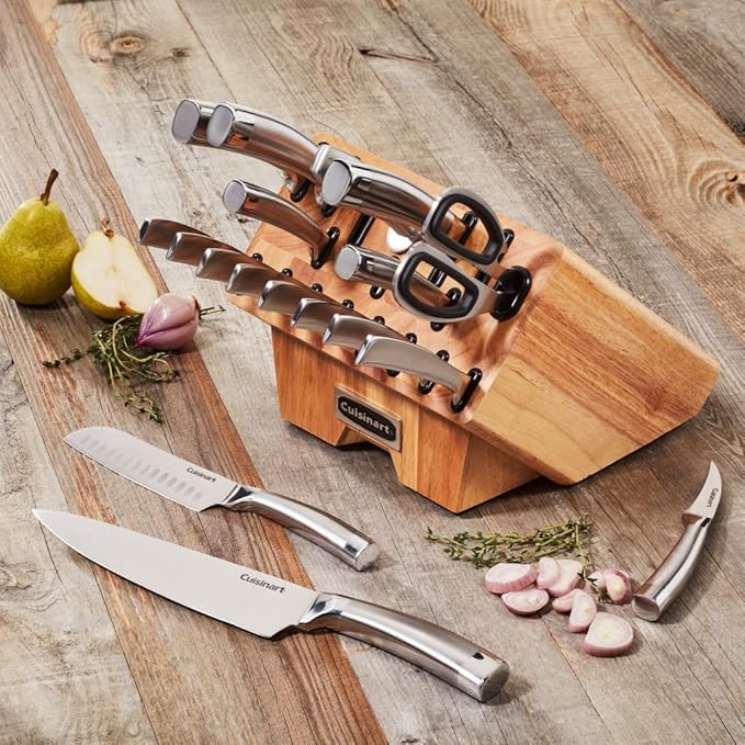 Cuisinart C77SS-19P Normandy 19 Piece Cutlery Block Set, Stainless Steel