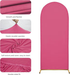 6.6FT Wedding Arch Covers Arch Backdrop Cover Arch Stand Covers Set Arch Cover Spandex Fabric Stretchy Backdrop for Wedding Birthday Party Decoration Baby Shower (Rose Red)
