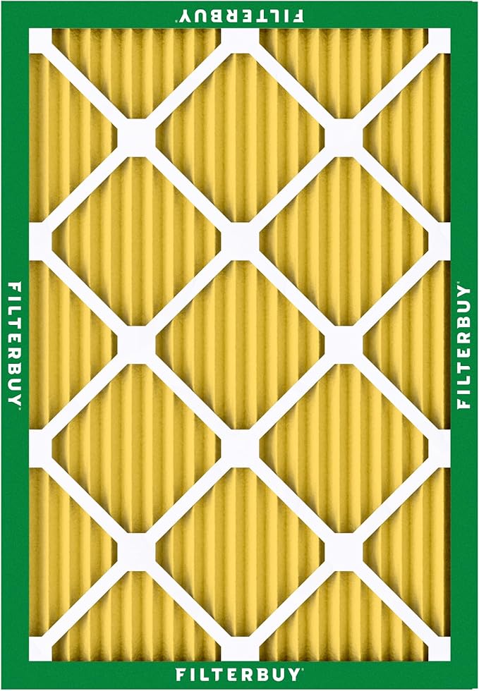 Filterbuy 15x20x1 Air Filter MERV 11 Superior Pet & Allergy Defense (12-Pack), Electrostatic Pleated HVAC AC Furnace Filters Replacement, Made in USA (Actual Size: 14.50 x 19.50 x 0.75)