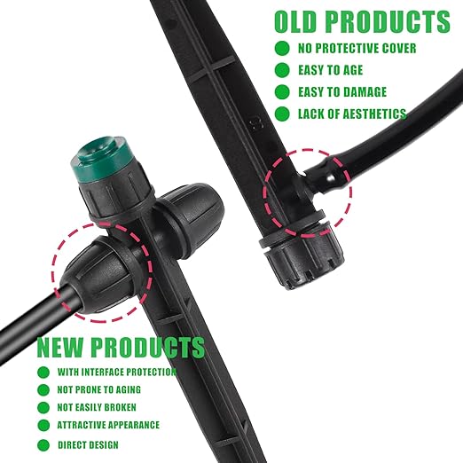 Drip Irrigation Emitters Sprayers for 1/4" Tubing, Adjustable 360 Degree Water Flow Sprayer on 6.5" Arrow Stake for Garden Irrigation System(30Pcs Irrigation Sprayers)