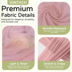 Wedding Arch Draping Fabric 29" x 19Ft Sheer Drapes for Backdrop Wedding Ceremony Reception Ceiling Decor Curtain Baby Bridal Shower Decoration (Dusty Rose, 1 Panel)