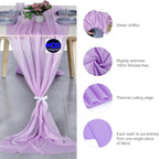 MDS Halloween Chiffon Table Runner - 1 Pack, 29 x 170 Inches, 14ft Each - Sheer Spooky Table Runners for Haunted House Parties, Trick-or-Treat Tables, Witchy Décor, Wedding & Events - Orchid