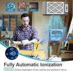 360° Woodshop Air Filtration System Woodworking - 1050/1350 CFM, Built-in Ionizer, with Strong Vortex Fan, Shop Air Filtration for Garage, Works Shop, Dust Collectors System, Gray, KMF12D Pro