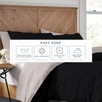 Kotton Culture 120"x98" 3 Pc Oversized King Duvet Cover Set 100% Egyptian Cotton - 600 TC Comforter Cover, Zipper Closure & Corner Ties - Fits Large King Inserts (Oversized King,Night's Shadow)