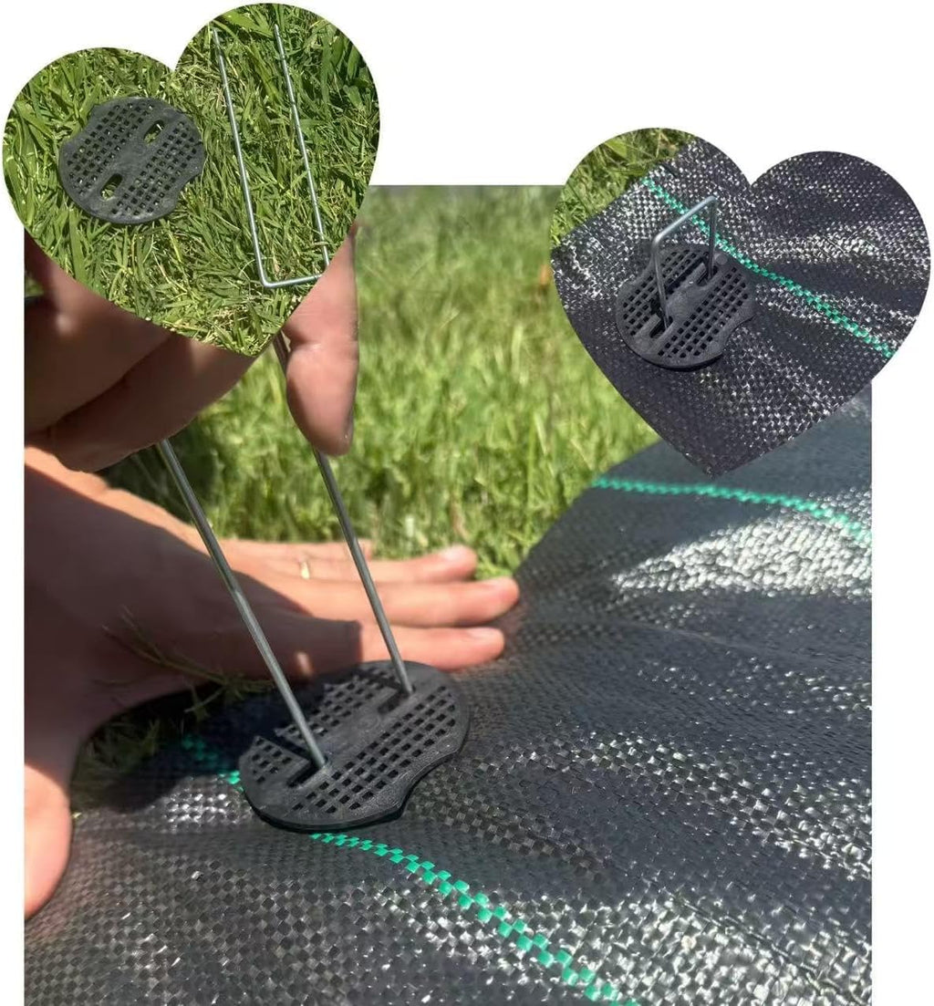 6-Inch Landscape Staples, 50-Pack, Hot-Dip Galvanized Heavy-Duty Steel, U-Shaped Garden, Yard, Tent Stakes for Landscape Fabric, Weed Barrier, Plant Covers, Lawn, Turf Grass, Christmas