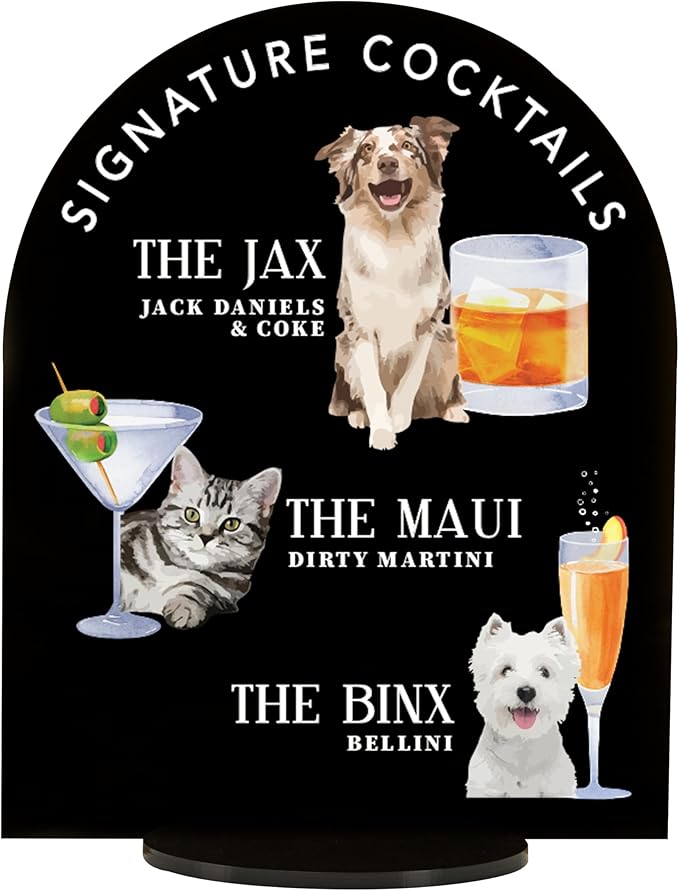 Pet Signature Drink Wedding Signs